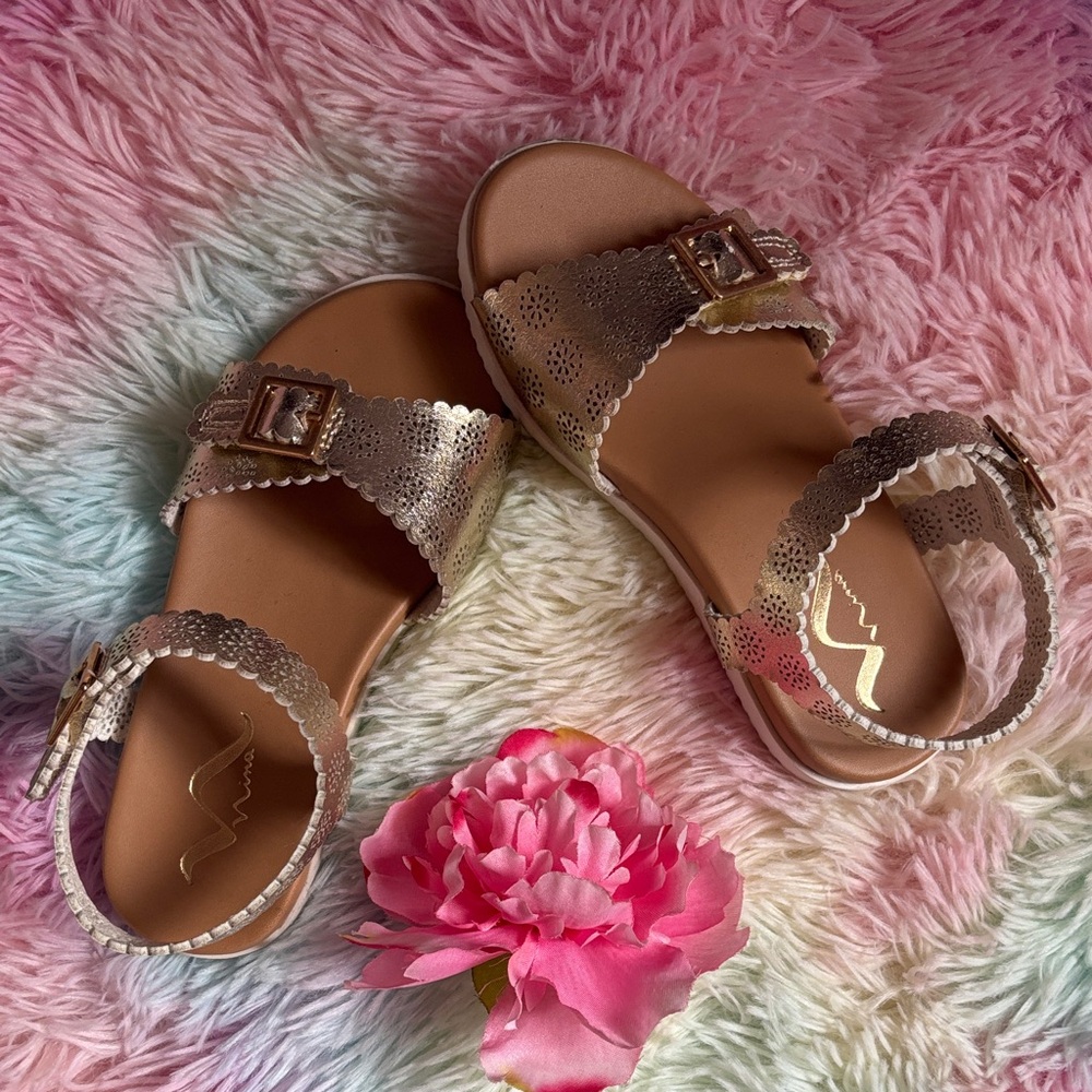 Nina Shoes Gold Kids Sandals
